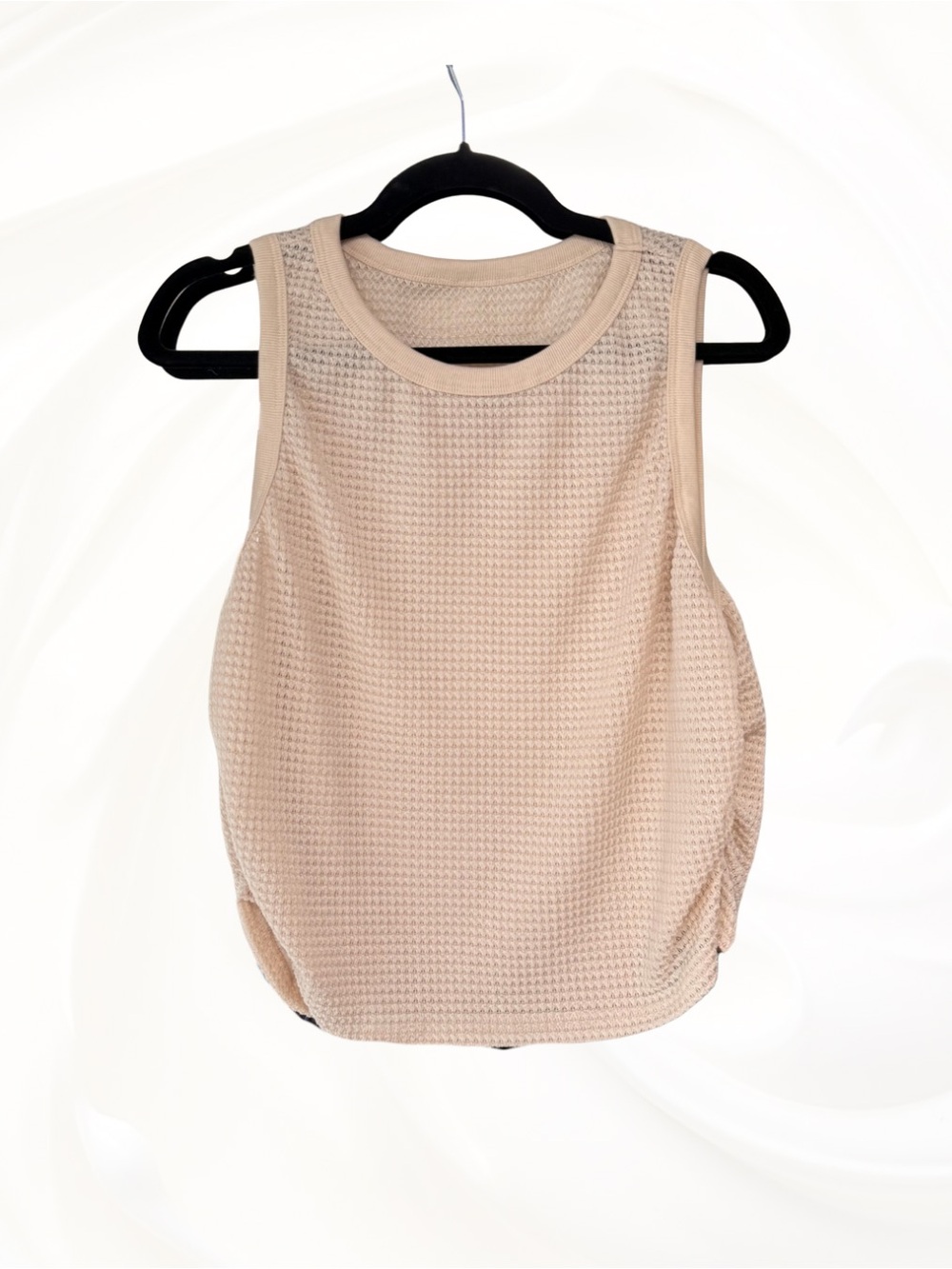 SHEIN beige waffle knit sleeveless tank top size 3XL